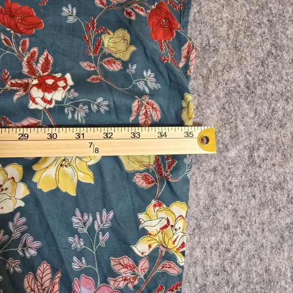 Angie Womens Open Kimono Cover Up Size S - XL Teal Blue Floral Boho Festival - Picture 7 of 8